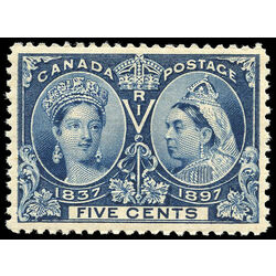 canada stamp 54 queen victoria diamond jubilee 5 1897 M VFNH 006