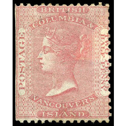 british columbia vancouver island stamp 2 queen victoria 2 d 1860