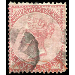 british columbia vancouver island stamp 5 queen victoria 5 1865 u f 012