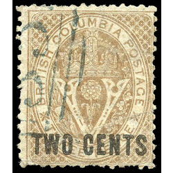 british columbia vancouver island stamp 8 surcharge 1867 u f 013