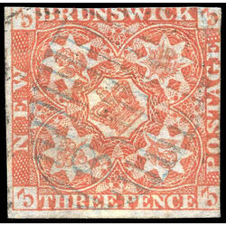new brunswick stamp 1 pence issue 3d 1851 u f 007