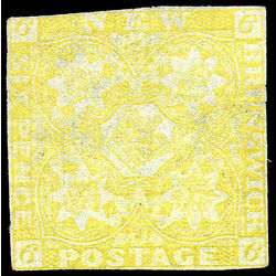 new brunswick stamp 2 pence issue 6d 1851 u vg 006