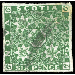 nova scotia stamp 5 pence issue 6d 1857 u vf 012