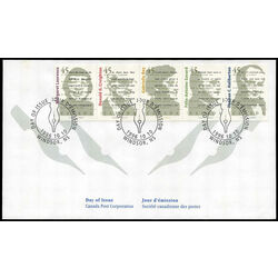 canada stamp 1626a canadian authors 1996 FDC