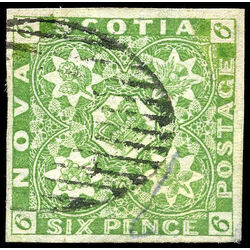 nova scotia stamp 4 pence issue 6d 1851 u vf 007