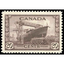 canada stamp 260 corvette 20 1942