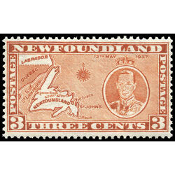 newfoundland stamp 234h newfoundland map 3 1937