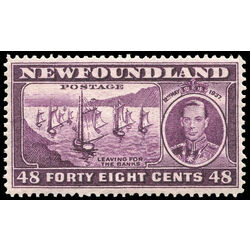 newfoundland stamp 243 fishing fleet 48 1937