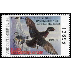us stamp rw hunting permit rw al12 alabama aleutian canada goose 5 1990