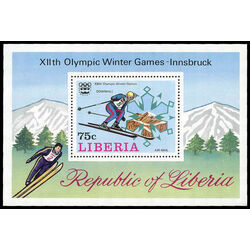 liberia stamp c210 12th winter olympic games innsbruck 1976