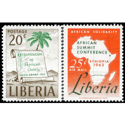 liberia stamp 412 c156 map of africa palm tree and scroll 1963