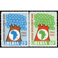 liberia stamp 497 8 african development bank emblem 1969