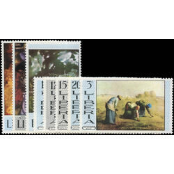 liberia stamp 502 9 paintings 1969