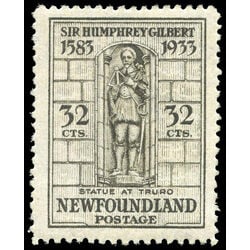 newfoundland stamp 225a gilbert statue at truro 32 1933