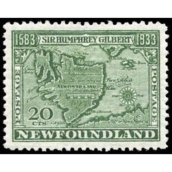 newfoundland stamp 223b map of newfoundland 1626 20 1933