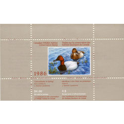 canadian wildlife habitat conservation stamp fwh2 canvasbacks 4 1986