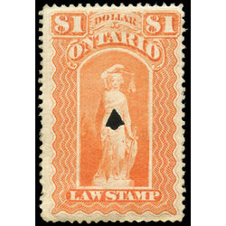 canada revenue stamp ol57 law stamps 1 1870