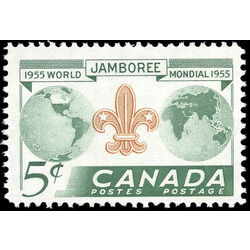 canada stamp 356 world jamboree 5 1955