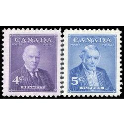 canada stamp 357 8 prime ministers 1955