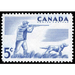 canada stamp 367 hunting 5 1957