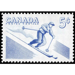 canada stamp 368 skiing 5 1957
