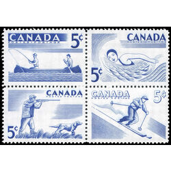 canada stamp 368a recreation sports 4 x 5 1956