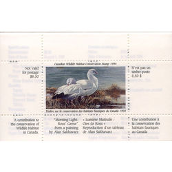 canadian wildlife habitat conservation stamp fwh10 ross geese 8 50 1994
