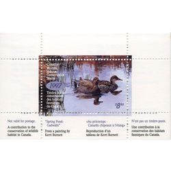 canadian wildlife habitat conservation stamp fwh13 gadwalls 8 50 1997