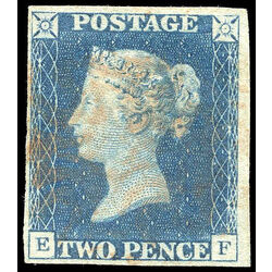 great britain stamp 2 queen victoria two penny blue 2p 1840 U VF 008