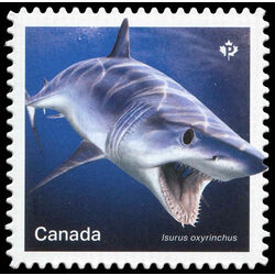 canada stamp 3110 shorfin mako shark 2018