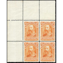 newfoundland stamp 81 king edward vii 2 1897 m vfnh block 001