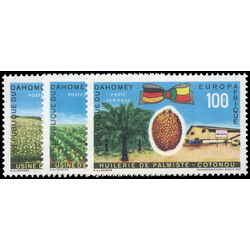 dahomey stamp 262 3 c105 cotton industry 1969