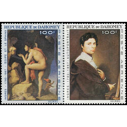 dahomey stamp c49 c50 paintings by jean auguste dominique ingres 1967