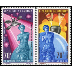 dahomey stamp c67 8 venus de milo and explorations of the planet venus 1968