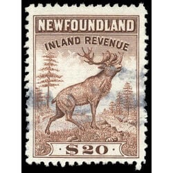 canada revenue stamp nfr43 caribou 20 1942