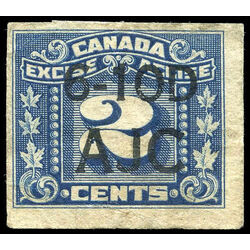 canada revenue stamp fx98 three leaf excise tax 2 1934