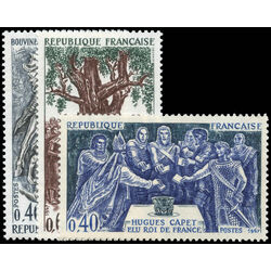 france stamp 1199 1201 kings of france 1967