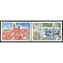 france stamp 1533 4 village in provence and brittany port 1977