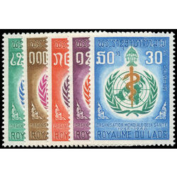 laos stamp 163 7 who 20th anniversary 1968