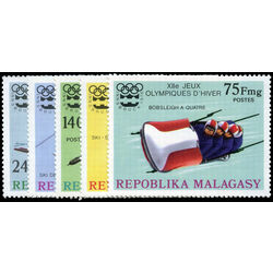 madagascar stamp 538 40 c149 c150 12th winter olympic games innsbruck 1975