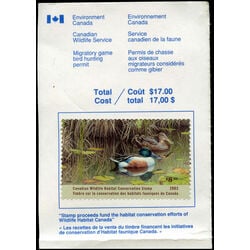 canadian wildlife habitat conservation stamp fwh19a northern shovelers ducks 8 50 2003