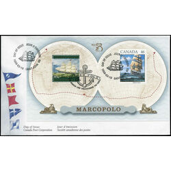 canada stamp 1779a the marco polo under full sail 1999 FDC