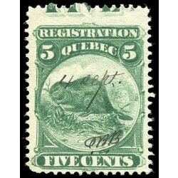 canada revenue stamp qr5 beavers 5 1870
