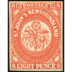 newfoundland stamp 8 1857 first pence issue 8d 1857 m vf ng 011