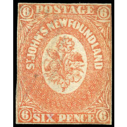 newfoundland stamp 13 1860 second pence issue 6d 1860 u f 009