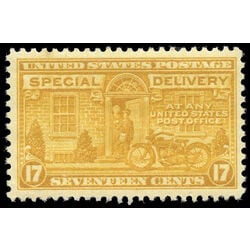 us stamp e special delivery e18 postman and motorcycle 1944