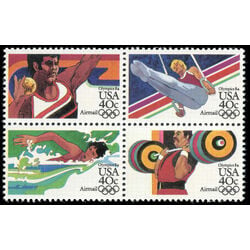 us stamp c air mail c108b summer olympics 1984 1983