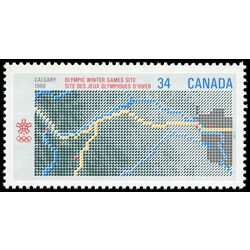 canada stamp 1077 map 34 1986