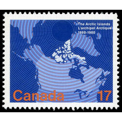 canada stamp 847 map of canada 17 1980