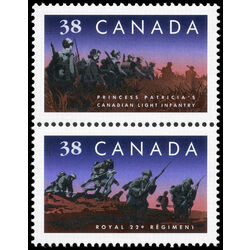 canada stamp 1250a canadian infantry regiments 1989